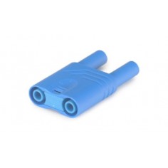 Защищенный штеккер, синий , 4mm, с отводом,1000V/32A CAT II